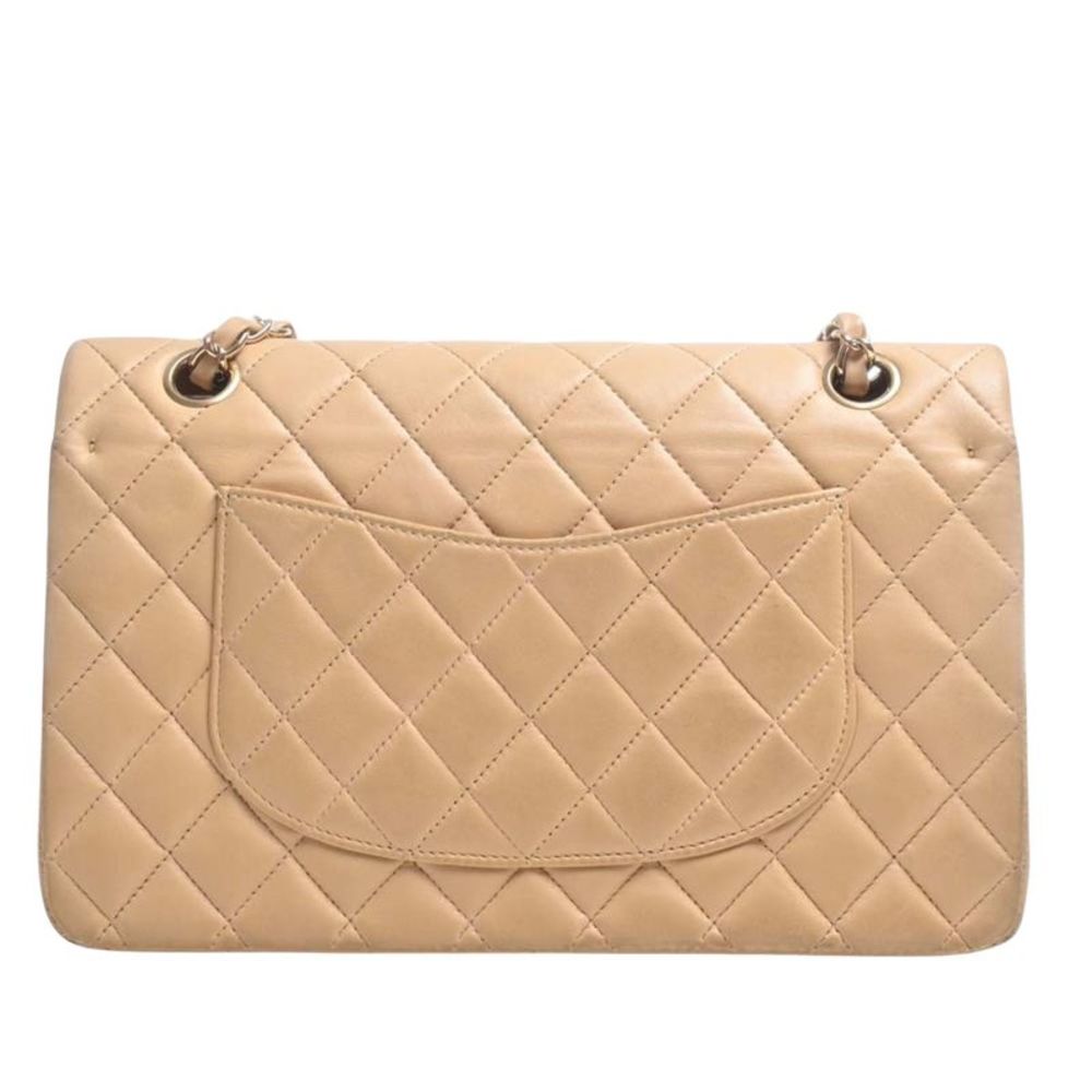 Chanel Double Flap Beige Leather Shoulder Bag (Pre-Owned) - Picture 2 of 10
